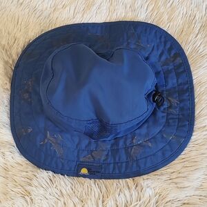 🦈 Sun Protection Zone Boy's Color Changing Sun Hat Royal Blue Shark Print OS